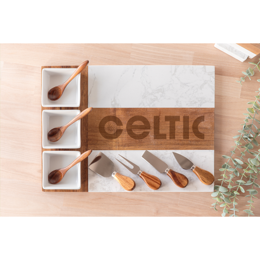 11-piece Marble Charcuterie Board Set