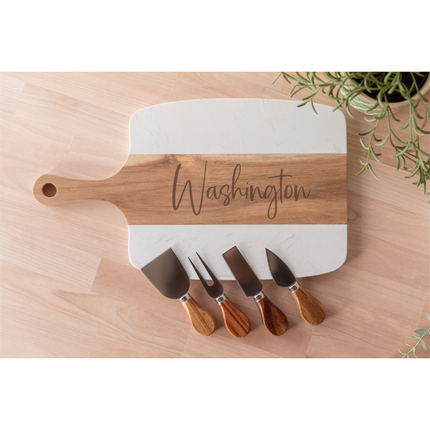 Marble Serving Board Set