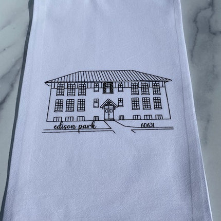 Edison Park Field House Tea Towel